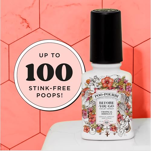 Poo-Pourri Before-You-Go Toilet Spray, Tropical Hibiscus, 2 Fl Oz - Hibiscus, Apricot and Citrus - size: 2 Fl Oz (Pack of 1)