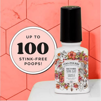 Poo-Pourri Before-You-Go Toilet Spray, Tropical Hibiscus, 2 Fl Oz - Hibiscus, Apricot and Citrus - size: 2 Fl Oz (Pack of 1)