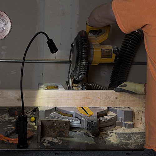 Stalwart CREE LED Work Light - 550 Lumen Magnetic Light Lamp with Flexible Gooseneck - Portable LED Lamp for Sewing, Crafting, or Workbench (Black)