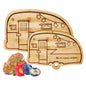 Camper Bamboo Cutting Board Set for RV Kitchen Accessories 2 Pieces, RV Wood Chopping Board Set with Juice Grooves, Hang Hole,for Meat Vegetables & Cheese,Camping Gifts RV Decor Camping Decorations - style: small and big