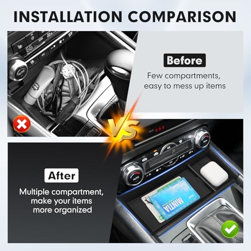 Autorder Center Console Front Organizer & Dashboard Organizer for 2022-2025 2026 Mazda CX5 Accessories,ABS Material for Storing Sunglasses, Coins & Small Items - 2PCS