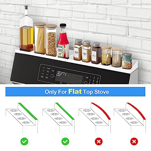 30" Magnetic Stove Top Shelf Spice Rack,2 Pack 15" kitchen Seasoning Organizers Storage Gadgets Spice Rack Over The Stove Shelf Metal (White-2 Pack 15") - color: White-2 Pack 15"