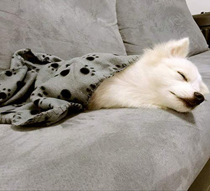 Comsmart Pet Blanket Dog Cat Soft Fleece Blankets Sleep Mat Pad Bed Cover with Paw Print for Kitten Puppy and Other Small Animals, 6 Pack of 24x28 Inches - size: 6 Pack of 24x28 Inches