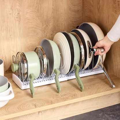 YouCopia StoreMore Expandable Pan + Lid Rack, Pot Lid Organizer, Adjustable - size: 12.5"-22" Premium
