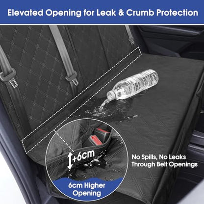 ALLANSING Upgraded 900D Heavy Duty Dog Back Bench Seat Cover for Large SUVs, Car Seat Protector, Seatbelt & Armrest Compatible, Waterproof & Non‑Slip for Dogs & Kids - size: Large-56"W