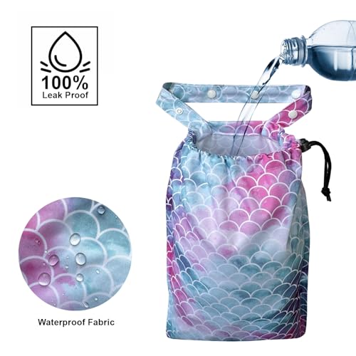 Cute Hanging Car Trash Garbage Bag 100% Leakproof Waterproof Multipurpose for Car Back Front Seat Console with Hanging Strap (Mermaid) - color: Mermaid