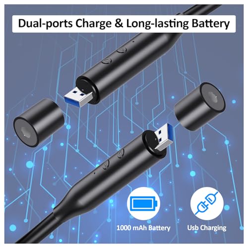 2 Pack Neck Book Lights, 3 Colors & 3 Brightness Levels, Flexible 380° Neck Light Rechargeable, LED Reading Lights for Books in Bed, 80 Hrs Lasting, Perfect for Reading, Knitting, Crafts, Repairs - color: Blue