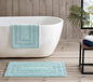 Eddie Bauer - Bathroom Rug, 100% Soft Plush Tufted Cotton Bath Rug, Highly Absorbent, Quick-Dry, and Reversible (Logan Turquoise, 2 Piece) - color: Turquoise, style: 2 Piece