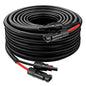 XRDS -RF Solar Panel Cable 20FT, 10AWG Solar Extension Cable with Male & Female Solar Connectors, Flame-Retardant Protective Sleeving Solar Cable, Weatherproof PV Wire for Solar Panel Connection - size: 10AWG 20FT