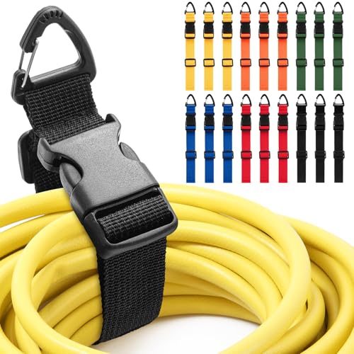 18 Pack 17 Inch Adjustable Extension Cord Holder Organizer with Triangle Clips for Garage Organization and Storage Heavy Duty Extension Cord Hanger for Men Workshop (Multicolor) - color: Multicolor