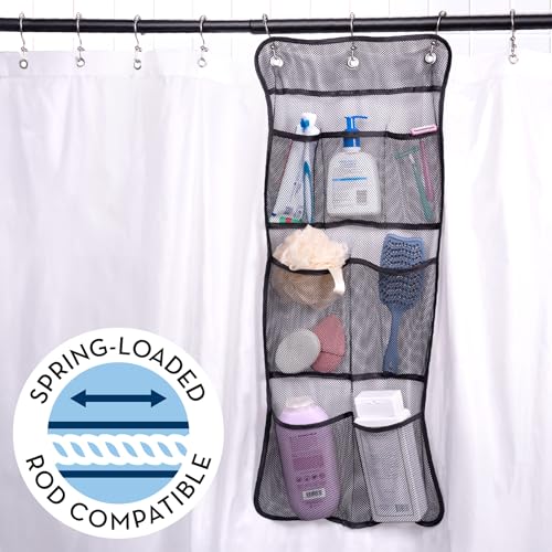 S&T INC. Shower Organizer, Shower Caddy & Bathroom Organizer, 2 Pack, Black - color: Black