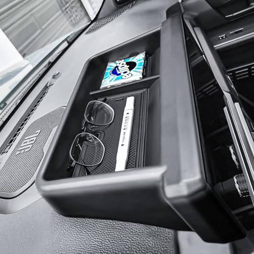 HGWEI Dashboard Storage Box Compatible with 2024-2026 Toyota Tacoma & 2025 2026 4Runner (14 Inch Screen Only), Behind Screen Dash Tray Interior Center Console Organizer Accessories-Not for 8" Screen