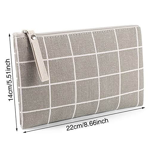 2 Pcs Small Cosmetic Bag, Multi-Function Canvas Cosmetic Pouch Small Zipper Pouch Makeup Bag Purse Pouches Cute Makeup Pouch Christmas Gifts Stocking Stuffers for Women - style: B