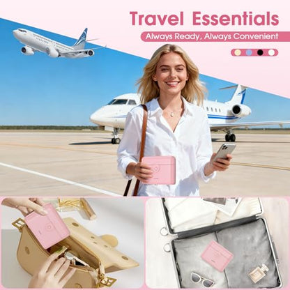 Travel Bottles with Case, 4x2oz TSA Approved, Leak-Proof, Press to Unlock, Compact & Portable Travel Toiletries (Pink) - color: Pink