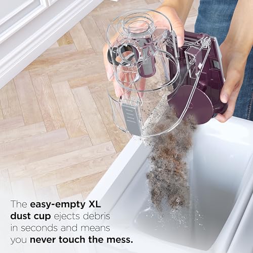 Shark Rocket Pet Plus | Corded Stick Vacuum Cleaner for Carpet, Rugs & Hard Floors | Lightweight Hand Vacuum for Pet Hair | LED Headlights | XL Dust Cup | 2 Attachments | Bordeaux/Silver | HV322 - style: Rocket Deluxe w/ headlights