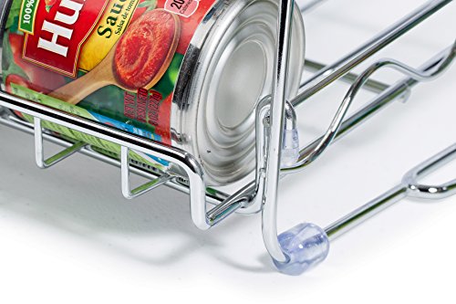 Che'mar Can Organizer for Pantry - Stackable Can Rack for 36 Cans, Canned Food Storage, Pantry Shelf, Kitchen Cabinet or Countertop. (Chrome) | for Pantry