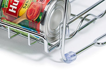 Che'mar Can Organizer for Pantry - Stackable Can Rack for 36 Cans, Canned Food Storage, Pantry Shelf, Kitchen Cabinet or Countertop. (Chrome) | for Pantry