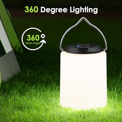 BOBKID LED Camping Lantern, Rechargeable Camping Light, 4 Modes Outdoor Flashlights Lanterns with 1000LM, Water Resistant Portable Emergency Camp Light for Hurricane Hiking Survival Kits - Black - color: Black