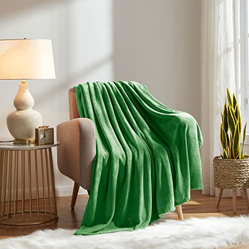 KMUSET Fleece Blanket Throw Size Emerald Lightweight Super Soft Cozy Luxury Bed Blanket Microfiber - color: Emerald, size: Throw(50"x60")
