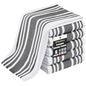 Homaxy Premium Kitchen Towels 18”x 28”, Large Cotton 380 GSM Kitchen Hand Towels, Stripe and Terry Dish Towel, Highly Absorbent Tea Towel Set with Hanging Loop, 6 Pack, Black - color: Black Stripe, style: 6-pack