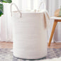80L Extra Large White Hamper Tall Woven Laundry Basket Cotton Rope Blanket Basket for Living Room Clothes Hamper in Bedroom 16"L x 16"W x 22"H - color: White, size: Extra Large (80L)