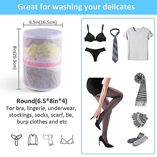 GOGOODA Mesh Laundry Bags for Delicates Durable Protective Wash Bags Travel Storage Bags for Intimates Lingerie, 4 PCS (8 * 6.5in) - size: 4 Bra Wash Bag(8*6.5in)