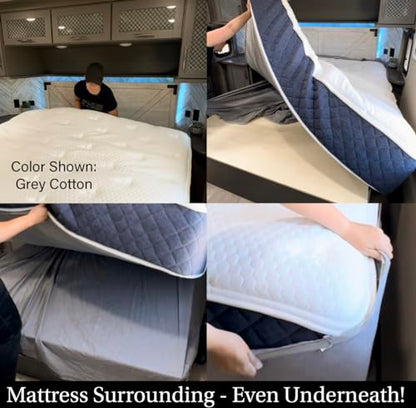 Eazy Sheetz®: Fitted Sheets That Won't Pop Off | Zipper Sheets, Stay-On Sheets, Fitted Zipper Sheets, Zip On Sheet Design (Gray) Crisp Cotton - Twin 38X75X10 Regular (9-11 inch Depth) TWR10G - color: Gray (Crisp Cotton), size: Twin 38X75X10 Regular (9-11