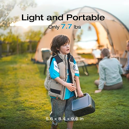 EF ECOFLOW RIVER 2 Portable Power Station with Solar Charge CableXT60i (2.5M/8Ft), 256Wh LiFePO4 Battery, 1-Hour Fast Charge, Up to 600W AC Outlets, Solar Generator for Camping/Outdoor - style: RIVER 2+Solar CABLE