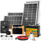 ECO-WORTHY 1.6KWH Complete Solar Panel Kit 400W 12V for RV Off Grid: 400W Solar Panels + 40A MPPT Charge Controller +12V 100Ah Lithium Battery + Solar Power Inverter + Bluetooth Module - style: Basic 400W 12V MPPT Complete Kit