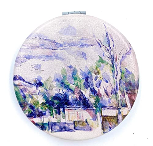 Compact Mirror White Pocket Mirror Bulk for Kids Small Travel Mirror for Bags Paul Cezanne Art Print Unique Makeup Gift for Girls - color: Paul Cezanne