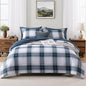 MaiRêve Queen Size Plaid Comforter Set Blue White, Classic 7 Pieces Farmhouse Bedding Set, All Season Lightweight Bed in A Bag with Sheets, Pillowcases & Shams - color: Blue White, size: Queen