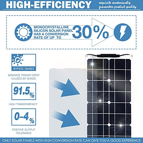 400 Watt Solar Panel Kit, 2 × 200 Watt Flexible Solar Power Panel Photovoltaic Module with 40A Solar Charge Controller Monocrystalline Solar Panel for Camping Off Grid Battery Charging Boat - color: 400 Watt