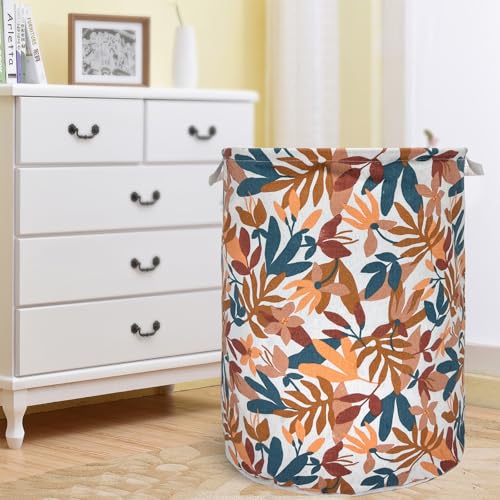 Merdes 19.7’’ Waterproof Foldable Laundry Hamper, Dirty Clothes Laundry Basket, Linen Bin Storage Organizer for Toy Collection (Plant Yellow) - color: Plant Yellow