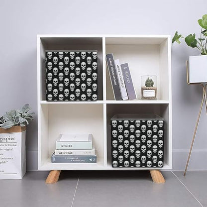 Skull Pattern Foldable Storage Box with Handle Organizer Containers for Home Office Clothes Office Supplies - color: style-5-1