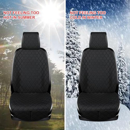 ENOGE Linen Car Seat Covers Front Seat Covers Breathable Cloth Fabric Car Seat Protector Universal Fit Most Automotive, Van, SUV, Trucks (Black, 2 Front) - color: Linen-Black-2