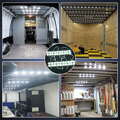 Nilight 40Leds Van Interior Light Kits 12V White Led Ceiling Lighting Kit for Truck RV Boats Caravans Trailers Lorries Ducato Transit （10 Modules） - size: 40Leds 10 Modules