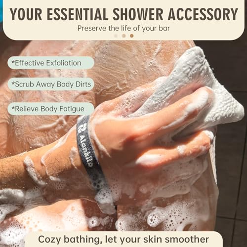 2 Pieces Soap Bags for Soap Bars, Exfoliating Soap Saver Bags, Foaming Bar Soap Pouches for Use in Baths or Showers (Gray) - style: A Grey