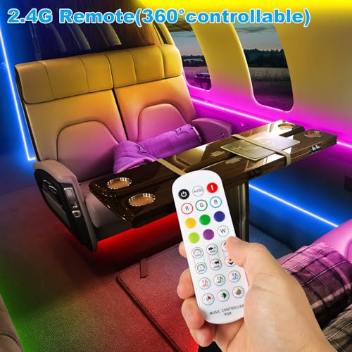 40FT RV Awning LED Light Strip, Camper Awning Lights Waterproof Underglow Led Light kit for RV Canopy Exterior, Travel Party, Van, Camper - size: 40FT