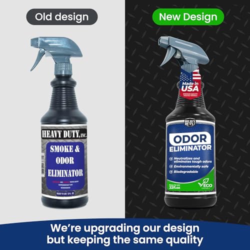 Heavy Duty Odor Eliminator Spray - 32 fl oz - Professional Strength Deodorizer for Pet, Food & Fire Odors - Non-Toxic, Fast-Acting & Residue-Free Formula - Multi-Surface Use