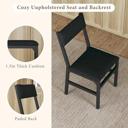 HUAHUU Dining Table Set for 4, Extendable Kitchen Table Cushion Chairs Set of 4, Rectangle Dining Table with Metal Frame & MDF Board, Folding for Small Apartment Saving Space, Rustic Brown - color: Rustic