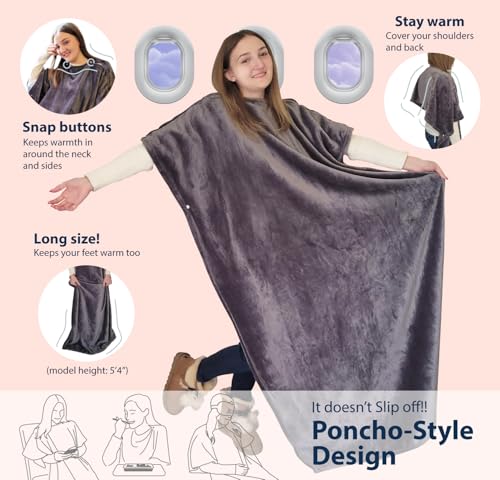 SMART TRAVEL Travel Products Cozy Warm Compact Travel Blanket Travel Blanket Airplane Compact with Bag Travel Essentials for Airplane Long Flight Essential for Woman,Men,Kids