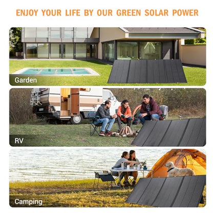 800W Portable Solar Panel,2pcs 400W,Foldable Solar Panel Power Backup,36V Output Solar Charger for Power Station Off Grid Outdoor Activities, RV, Marine,Camping, Solar Generator, IP67 Waterproof - size: 2 Pack