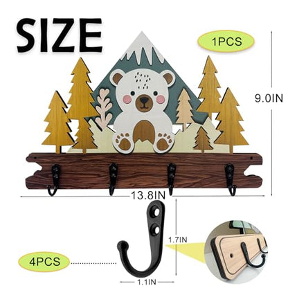 Dog Leash Holder for Wall Mount, Farmhouse Wooden Dog Claw Hooks, Paws Key Rack Accessories for Rustic Home Decor (L) - size: Large