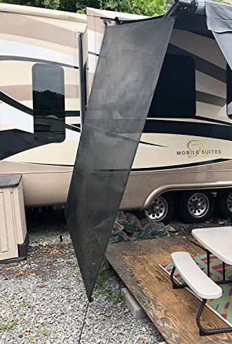Shadeidea RV Awning Sun Shade Screen for Side Panel - 9' 6'' X 7' 6'' -Black Mesh Sunshade Motorhome Camping Trailer UV Sunblocker Canopy Sunscreen - 3 Year Warranty - size: 9' 6'' x 7' 6'' -Actual Measurement