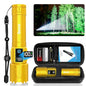 Banral Rechargeable Tactical Flashlights 2000 High Lumens - 5000mAh Super Bright LED Powerful Flash Light, Waterproof Handheld USB C Flashlight for Home,Car,Camping,Emergencies,5 Modes (1, Gold) - color: Gold