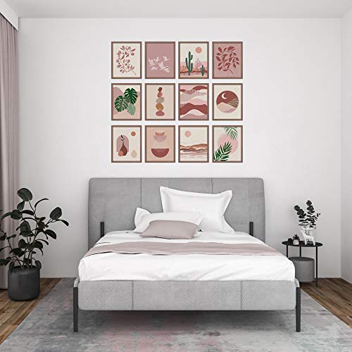 Artivo Boho Wall Art Prints Southwestern Art Wall Decor 8x10 12 Set, Neutral Aesthetic Wall Collage Kit, Modern Wall Art Desert Bedroom Posters, - color: Boho 12 Set