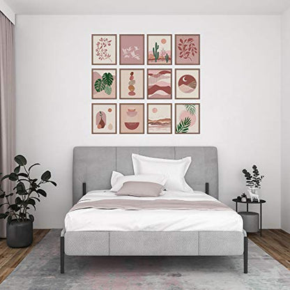 Artivo Boho Wall Art Prints Southwestern Art Wall Decor 8x10 12 Set, Neutral Aesthetic Wall Collage Kit, Modern Wall Art Desert Bedroom Posters, - color: Boho 12 Set