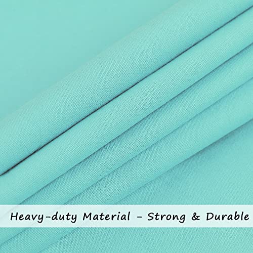 Cotton Canvas Laundry Bag with Handles & Drawstring Straps, Heavy Duty Extra Large Laundry Bags for Laundromat and Household, 25.5x34 Inch, Lake Blue - color: Lake Blue