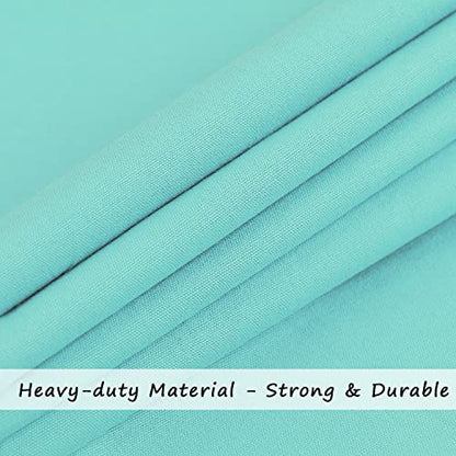 Cotton Canvas Laundry Bag with Handles & Drawstring Straps, Heavy Duty Extra Large Laundry Bags for Laundromat and Household, 25.5x34 Inch, Lake Blue - color: Lake Blue