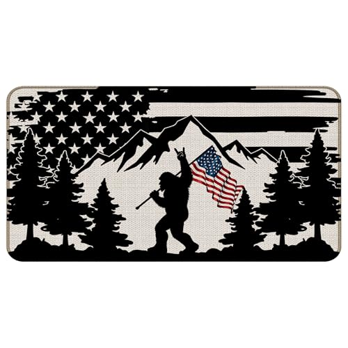 Funny Camping Camper Door Mat 17 x 30,Camper Must for Outside,Outside Rv Mat,Bigfoot Sasquatch Welcome mat Gifts for Women,DD-134 - color: 12color